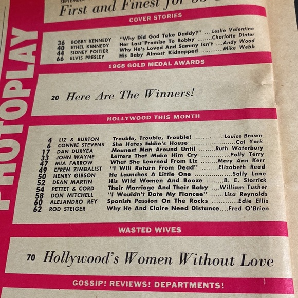 ETHEL KENNEDY PHOTOPLAY MAGAZINE SEPTEMBER 1969  Elvis & Priscilla - Picture 3 of 9